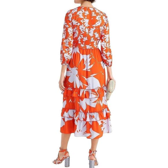 J. Crew Toro Tiered Ruffle Midi Dress Size 4 - Picture 5 of 10